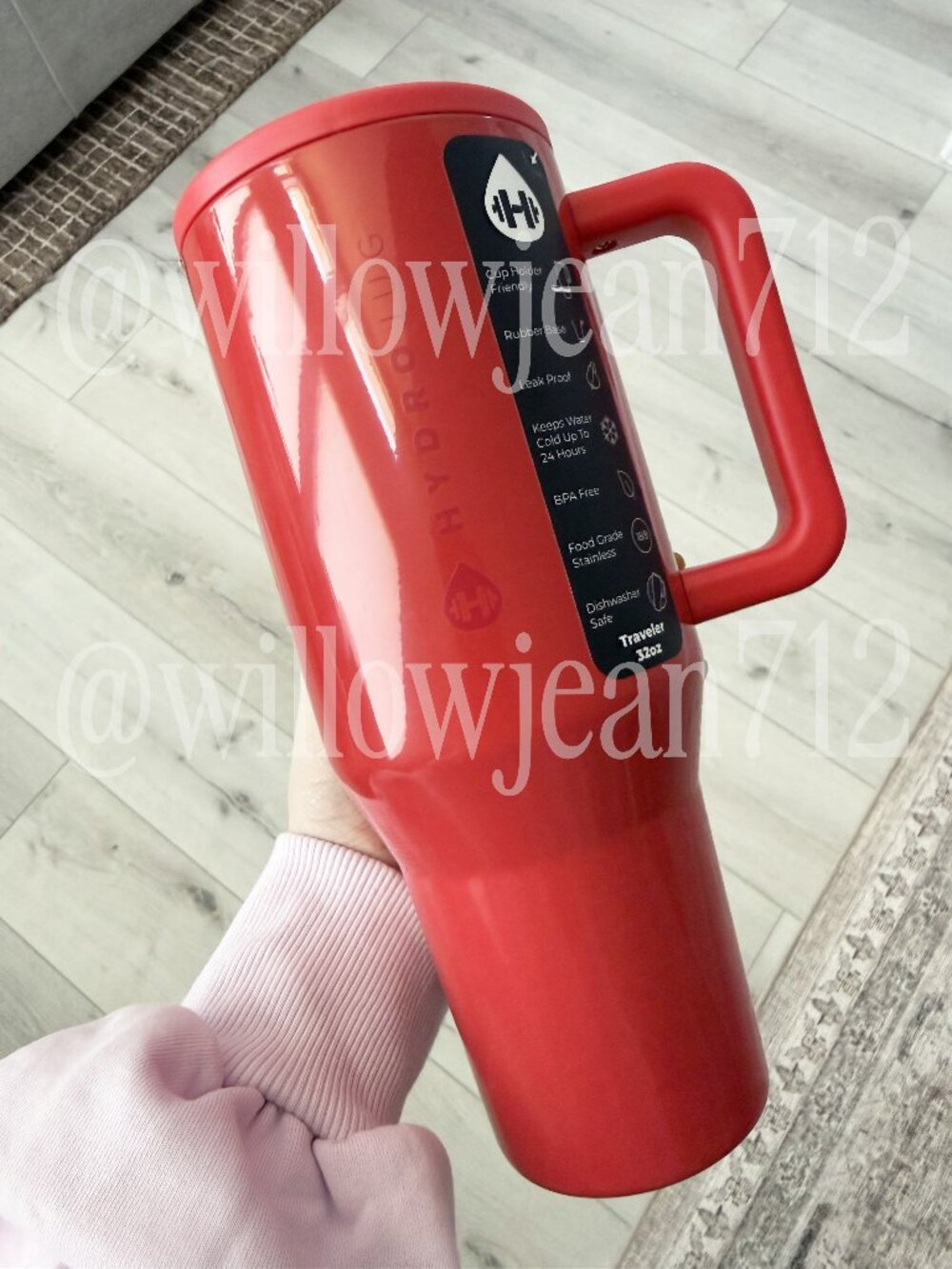 “RED SHINE" HydroJug 32 oz Traveler Tumbler - Red Hydrojug